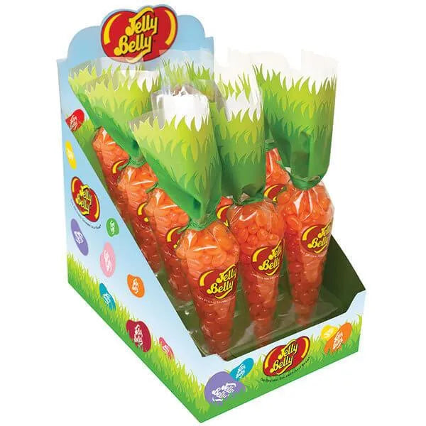 Jelly Belly Tangerine Jelly Beans 4.25-Ounce Carrot Bags: 12-Piece Display