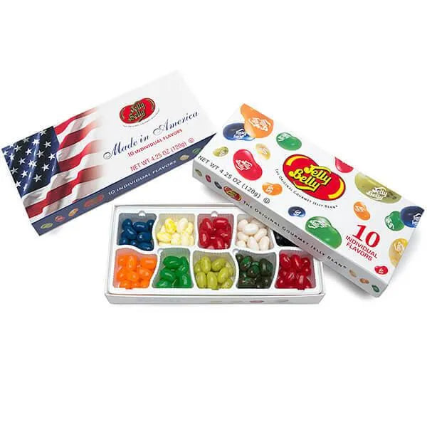 Jelly Belly USA Flag 10 Flavors Jelly Beans Sampler: 4.25-Ounce Gift Box