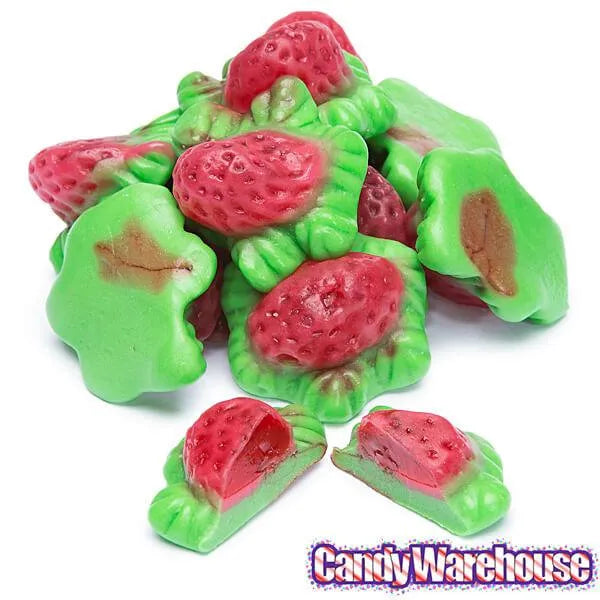 Jelly Filled Gummy Strawberries Candy: 1KG Bag