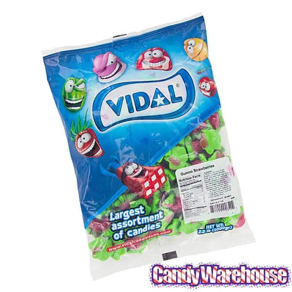 Jelly Filled Gummy Strawberries Candy: 1KG Bag