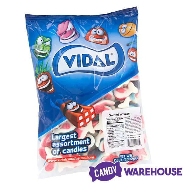 Jelly Filled Gummy Whales Candy: 1KG Bag