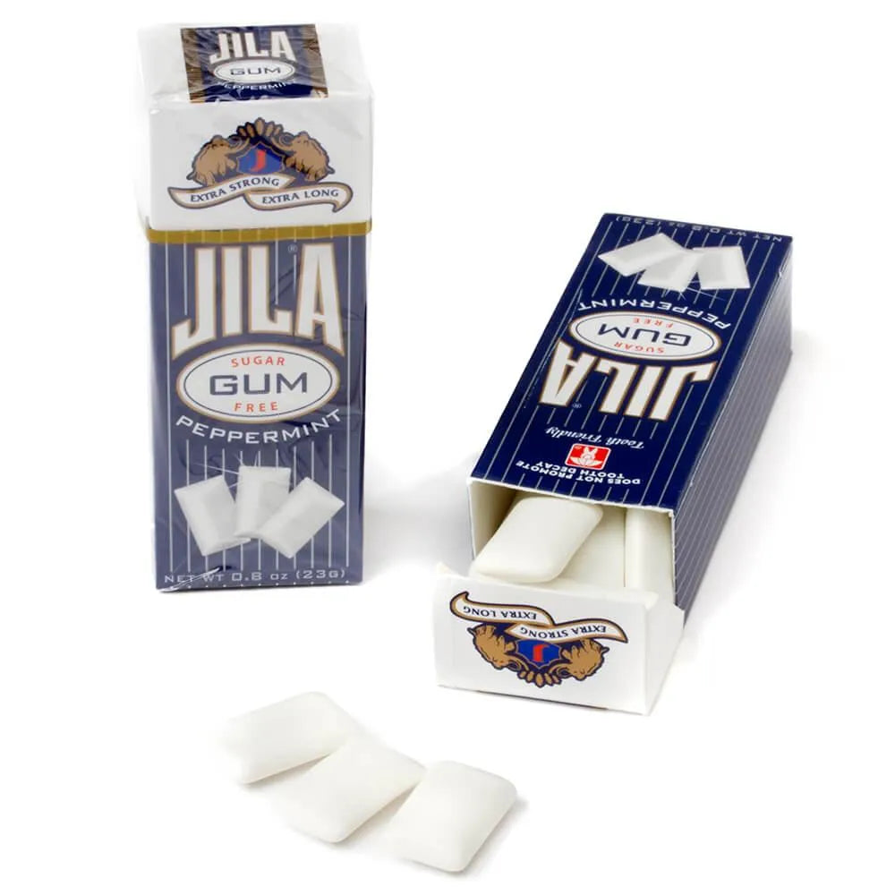 Jila Sugar Free Peppermint Gum Packs: 12-Piece Box