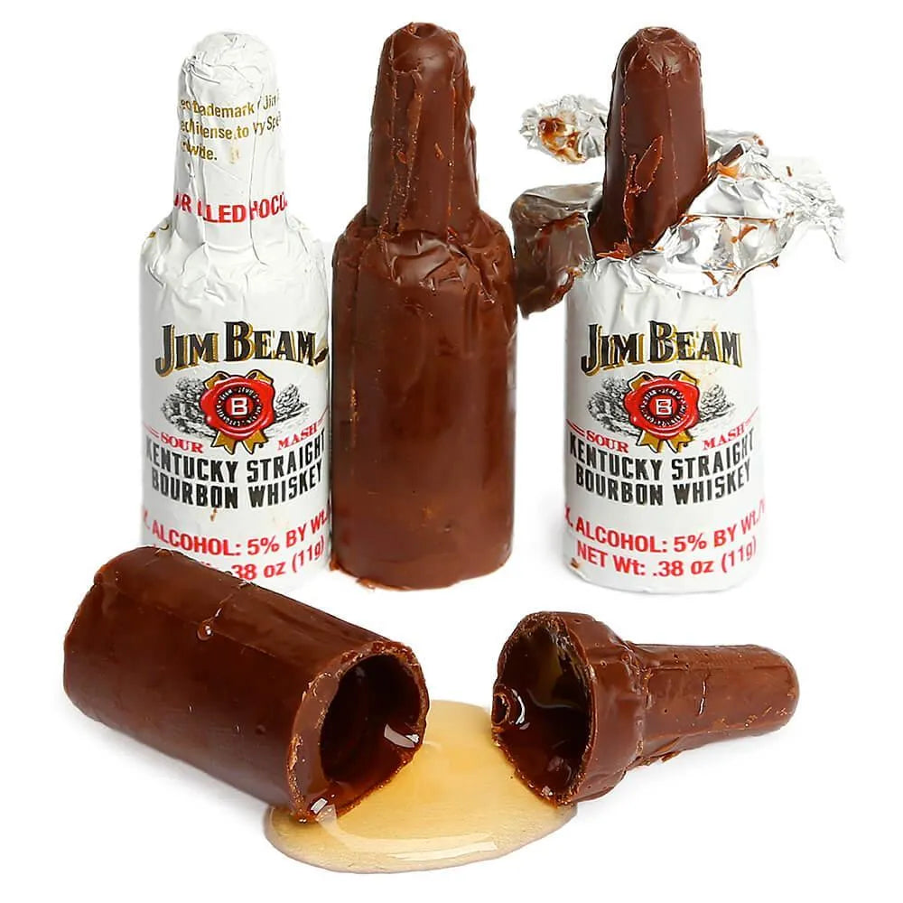 Jim Beam Liquor Filled Chocolate Bottles: 12-Piece Box