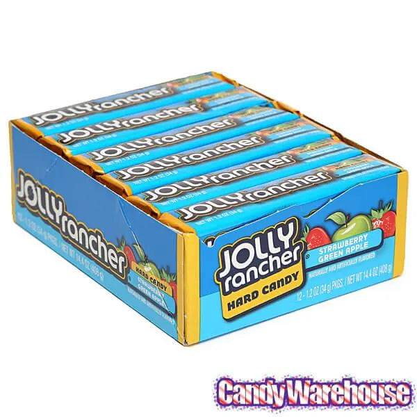 Jolly Rancher Hard Candy Squares Bars - Assorted Flavors: 12-Piece Box