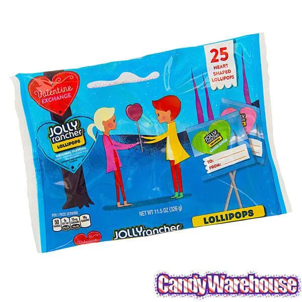 Jolly Rancher Heart Shaped Lollipops: 25-Piece Bag