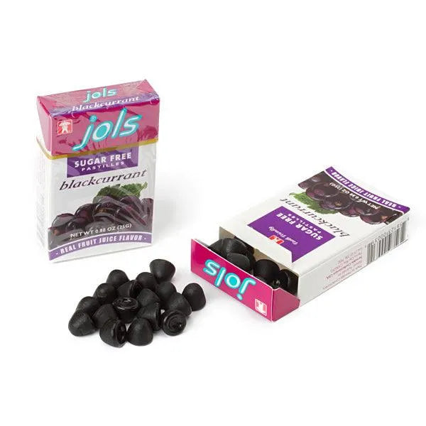 Jols Pastilles Sugar Free Candy Packs - Black Currant: 12-Piece Box