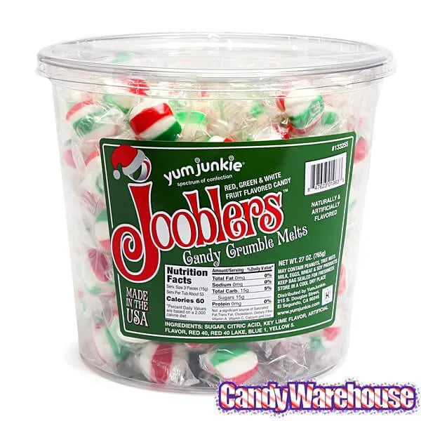 Jooblers Candy Crumble Melts - Christmas: 160-Piece Tub