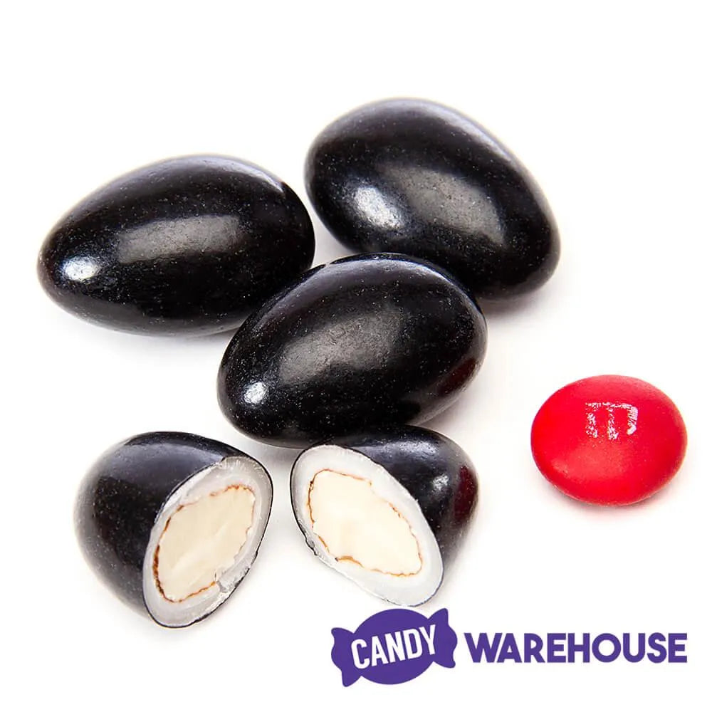 Jordan Almonds - Black: 5LB Bag