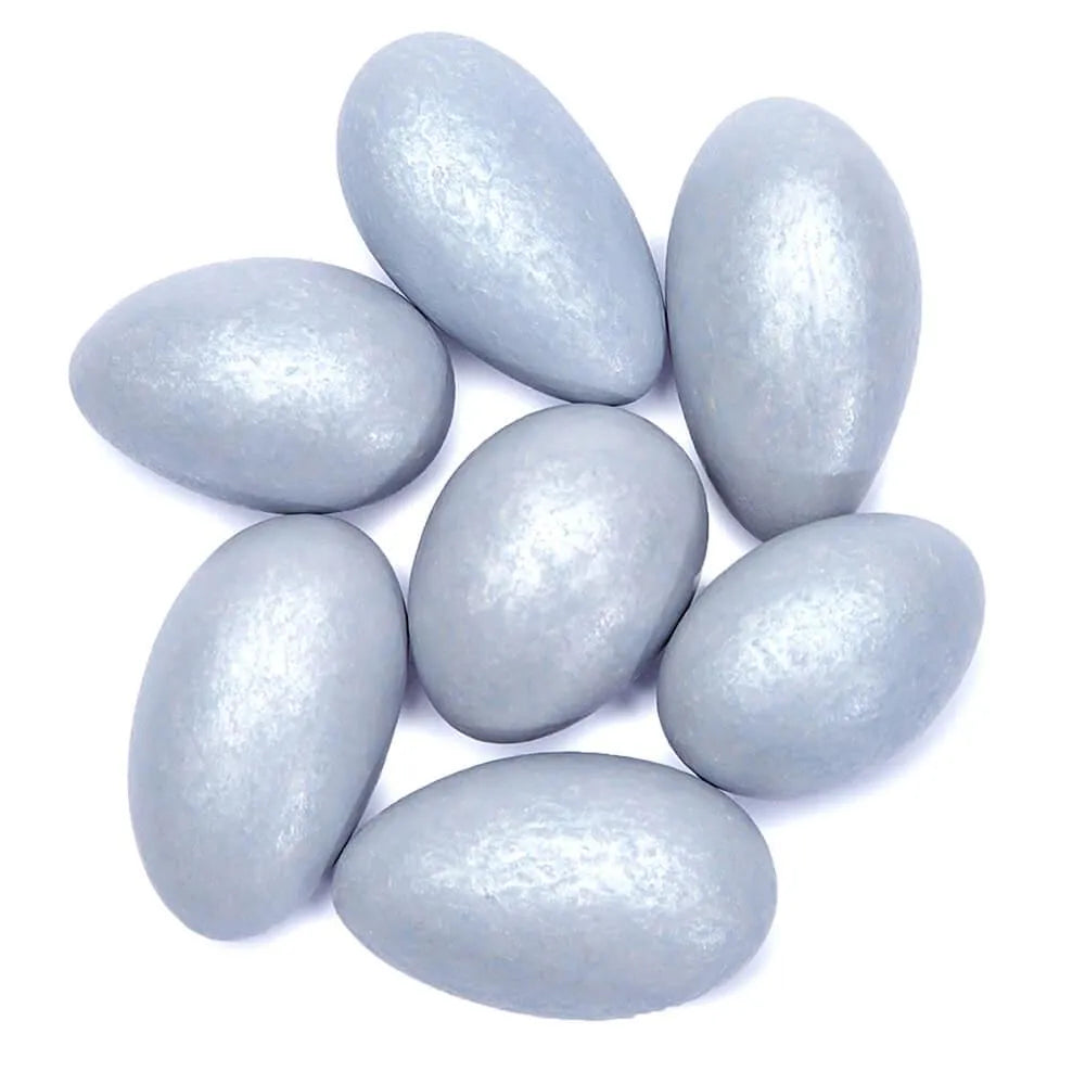 Jordan Almonds - Shimmer Silver: 5LB Bag