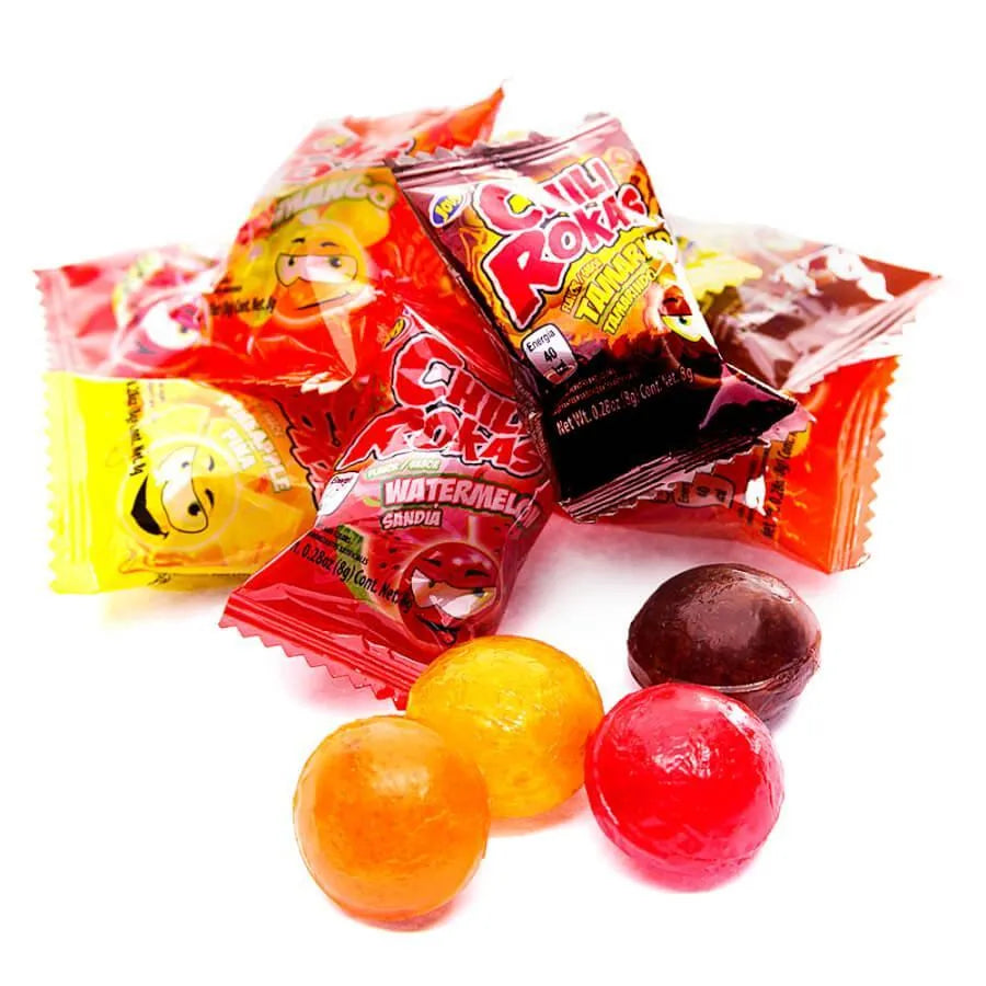 Jovy Chili Rokas Revolcadas Hard Candy - Assorted: 65-Piece Bag