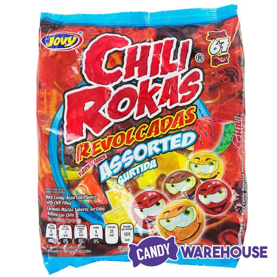 Jovy Chili Rokas Revolcadas Hard Candy - Assorted: 65-Piece Bag