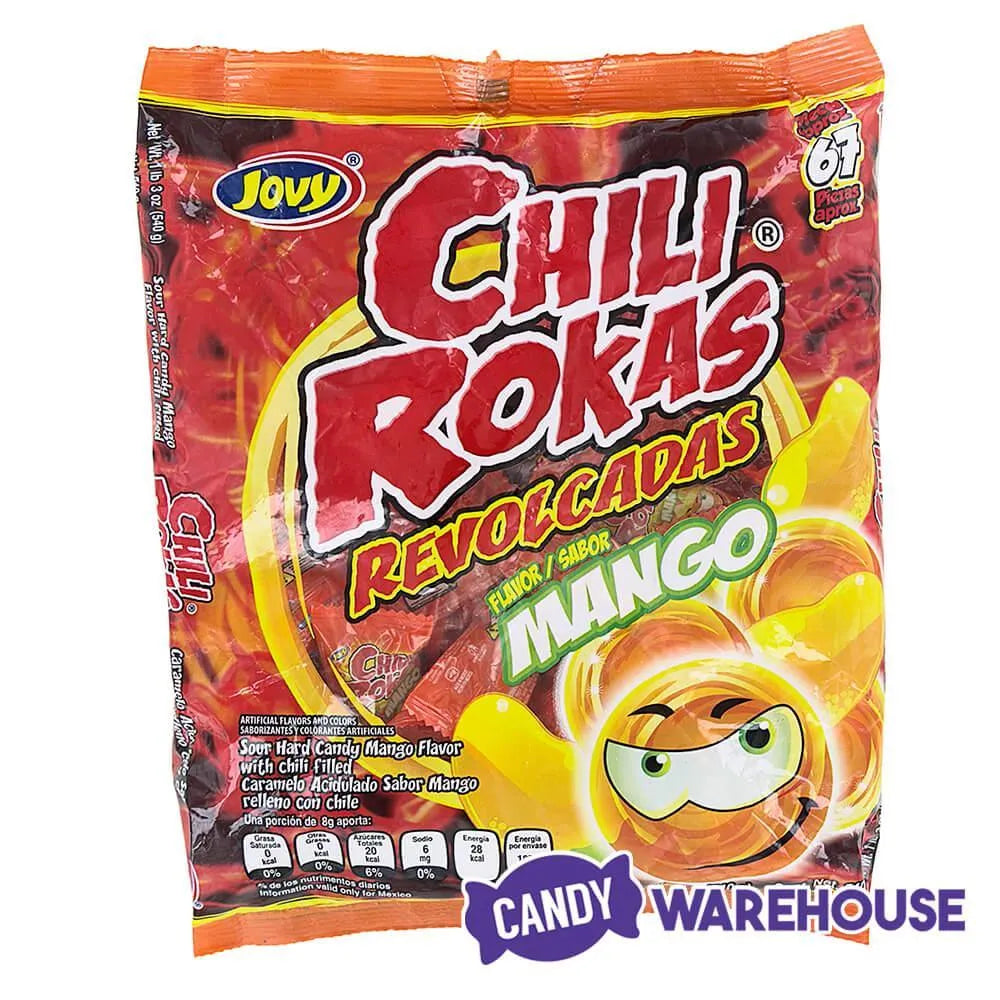 Jovy Chili Rokas Revolcadas Hard Candy - Mango: 65-Piece Bag