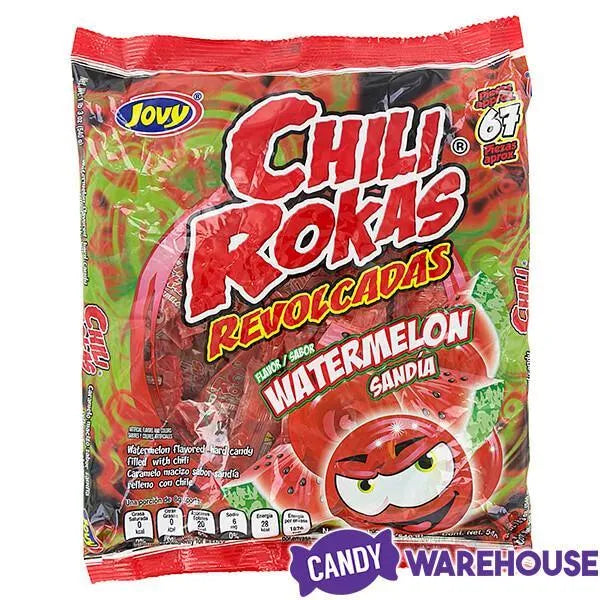 Jovy Chili Rokas Revolcadas Hard Candy - Watermelon: 65-Piece Bag