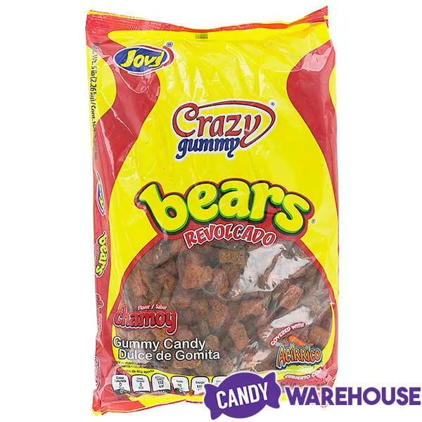 Jovy Crazy Gummy Bears Revolcado Chamoy Candy: 5LB Bag