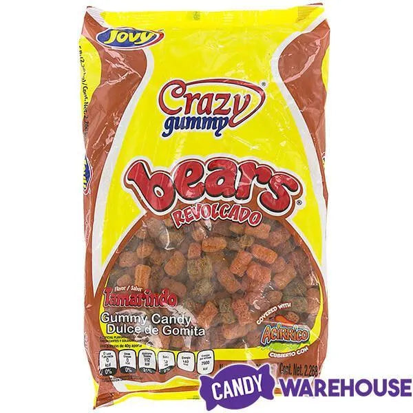 Jovy Crazy Gummy Bears Revolcado Tamarindo Candy: 5LB Bag