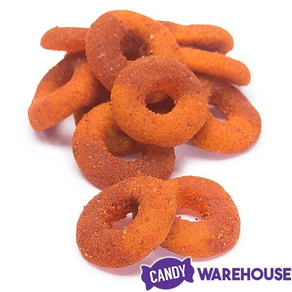 Jovy Crazy Gummy Rings Chamoy Candy - Peach: 5LB Bag