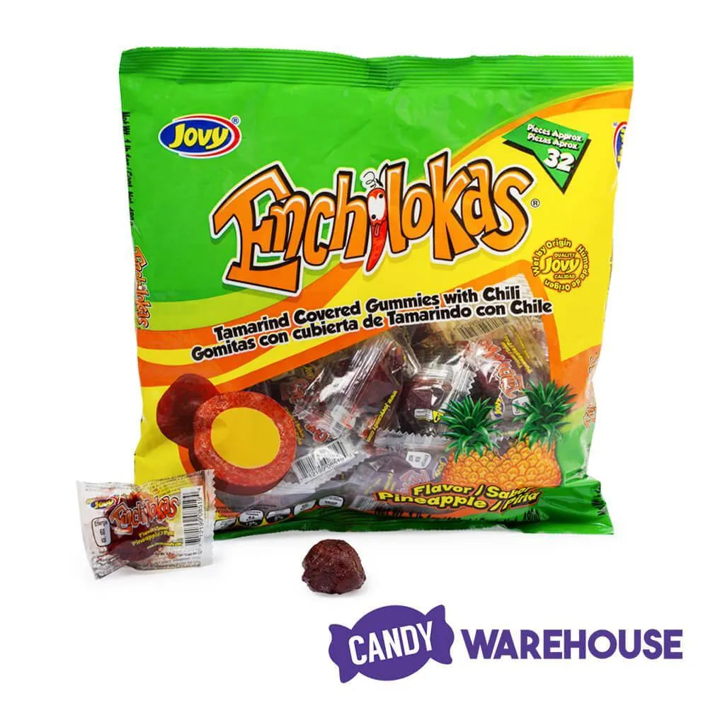 Jovy Enchilokas Pineapple Chili Gummy Candy: 32-Piece Bags