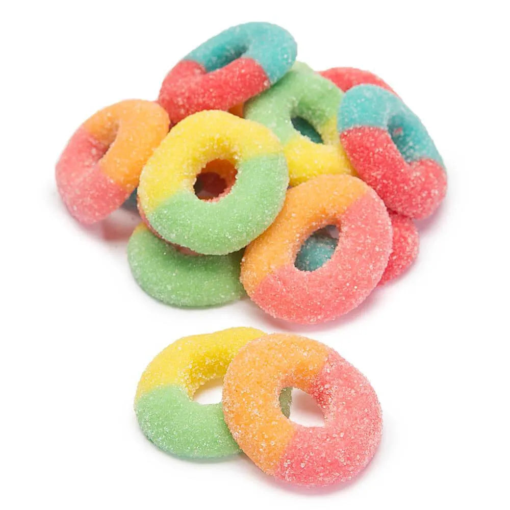 Jovy Neon Gummy Rings Candy: 5LB Bag