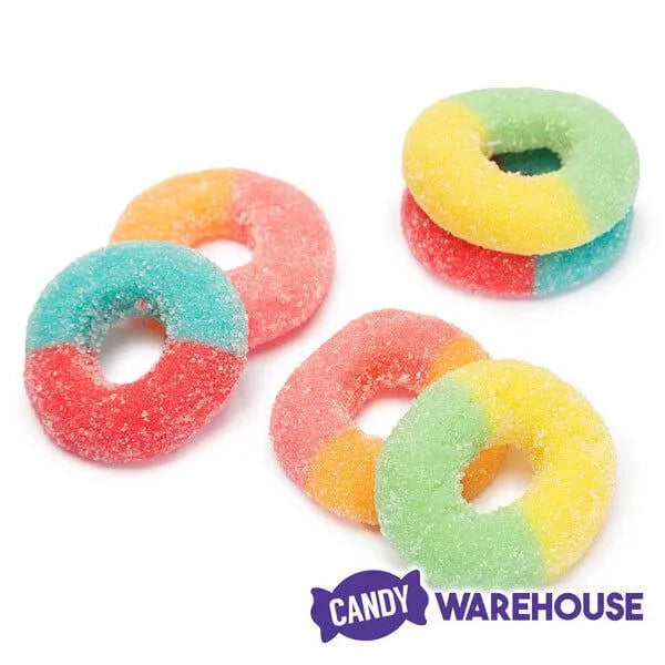 Jovy Neon Gummy Rings Candy: 5LB Bag