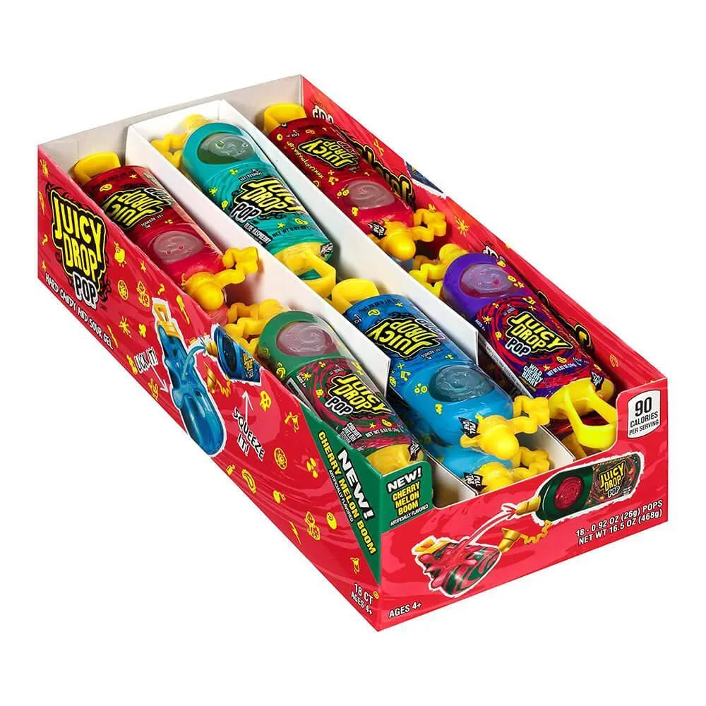 Juicy Drop Pops Candy: 18-Piece Box