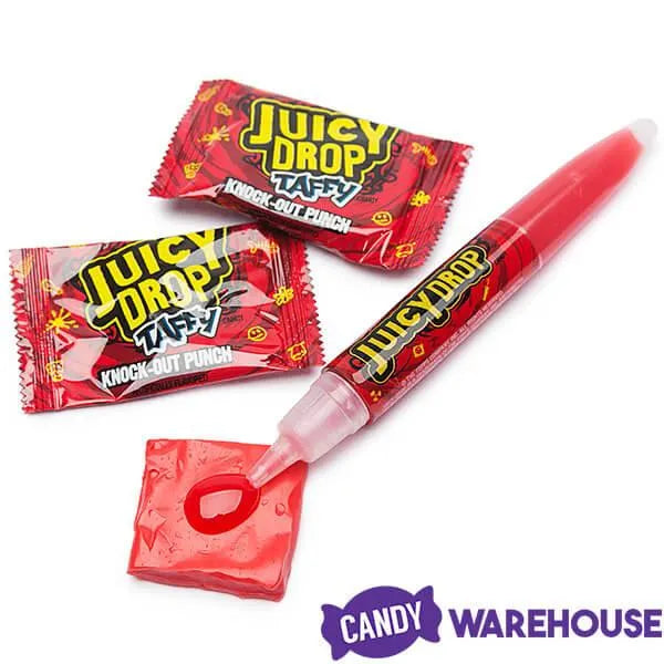 Juicy Drop Taffy Candy Packs: 16-Piece Box