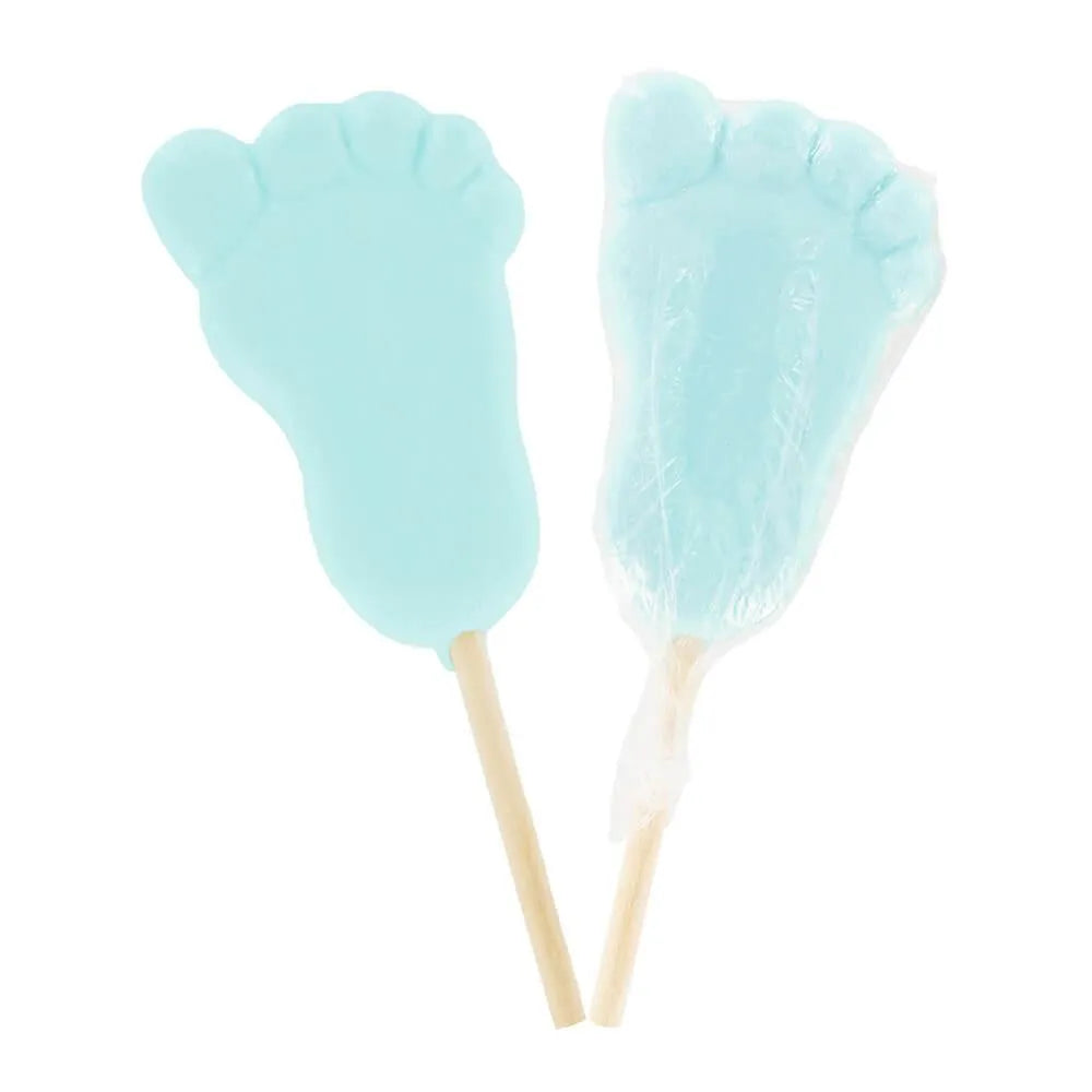 Jumbo Baby Feet Lollipops - Blue: 12-Piece Box