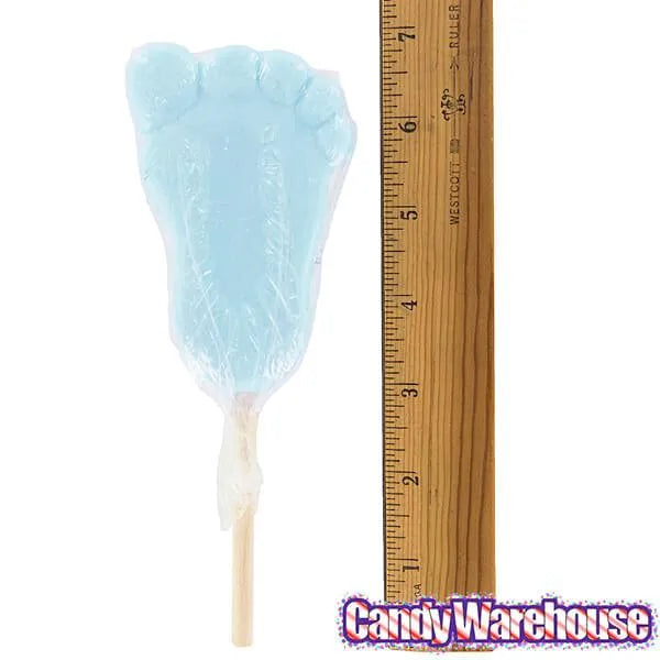 Jumbo Baby Feet Lollipops - Blue: 12-Piece Box