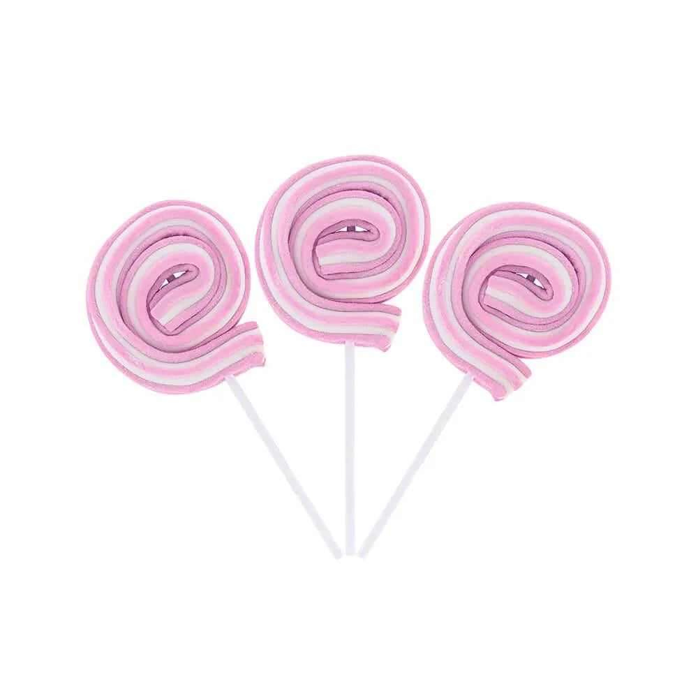 Jumbo Marshmallow Roller Pops - Pink: 18-Piece Box