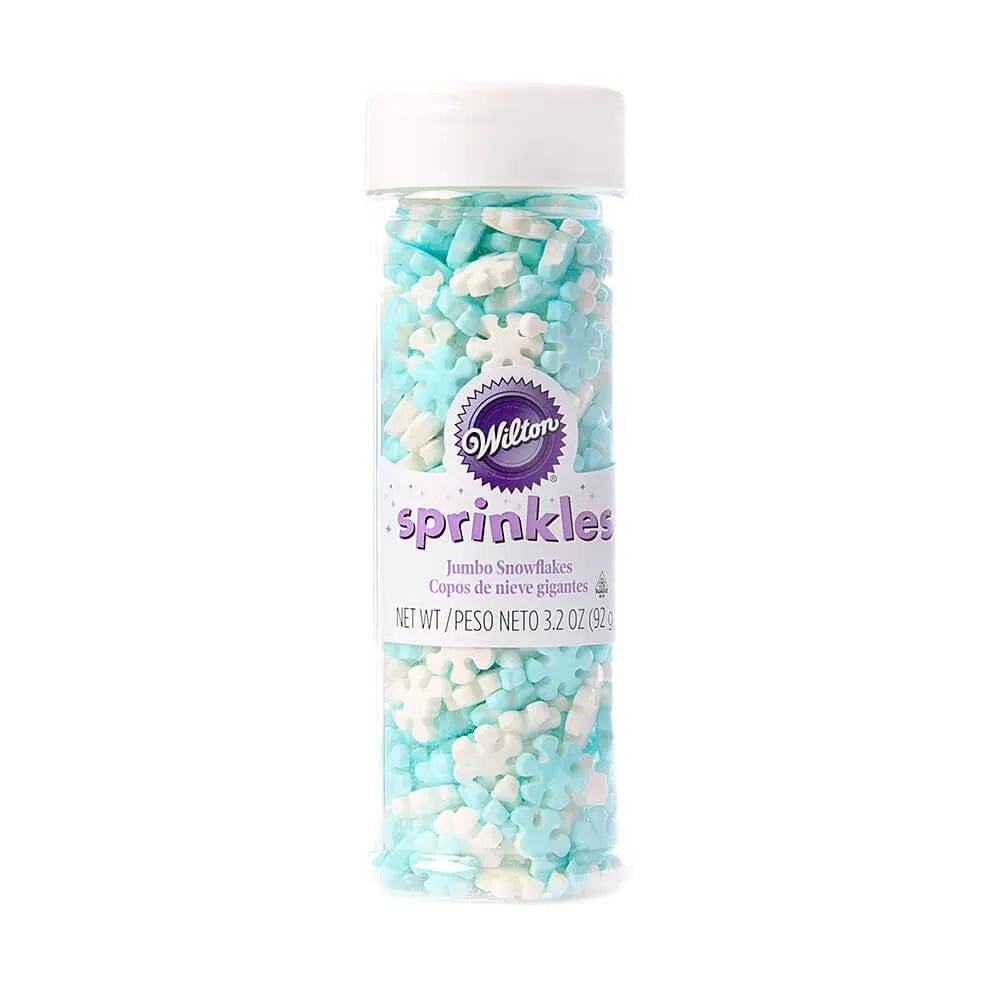 Jumbo Snowflake Sprinkles: 4-Ounce Bottle