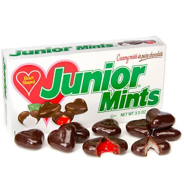 Junior Mints Heart Shaped Candy 3.5-Ounce Packs: 12-Piece Box