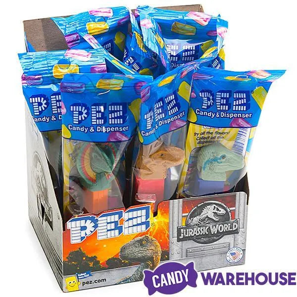 Jurassic World Dinosaur PEZ Candy Packs: 12-Piece Display