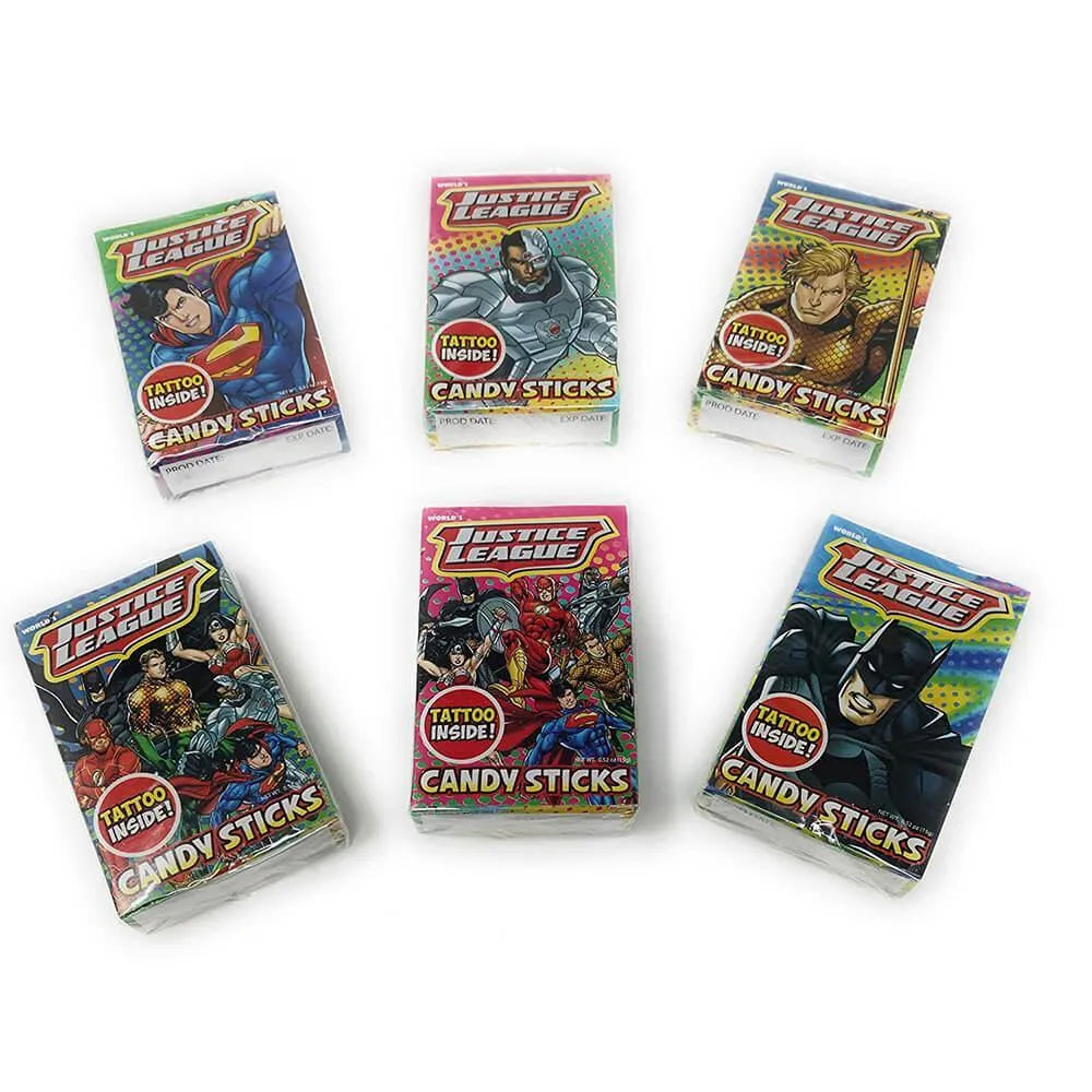 Justice League Candy Sticks Packs 30-Piece Box