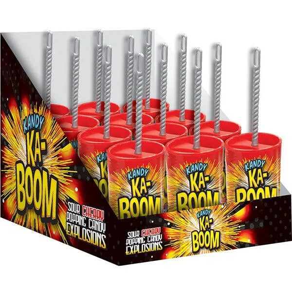 Kandy KA-BOOM Cherry Popping Candy Dynamite Sticks: 12-Piece Display