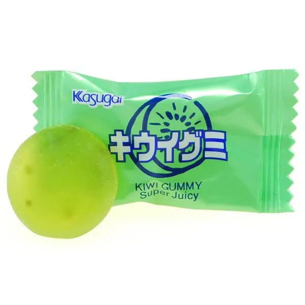 Kasugai Kiwi Gummy Candy: 24-Piece Bag