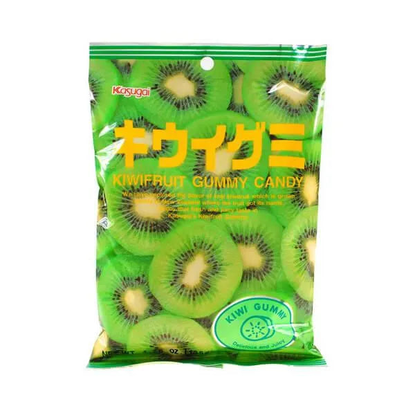 Kasugai Kiwi Gummy Candy: 24-Piece Bag