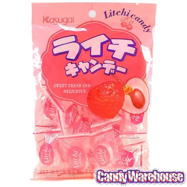 Kasugai Lychee Hard Candy: 24-Piece Bag