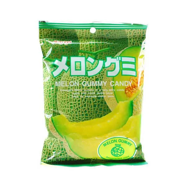 Kasugai Melon Gummy Candy: 24-Piece Bag