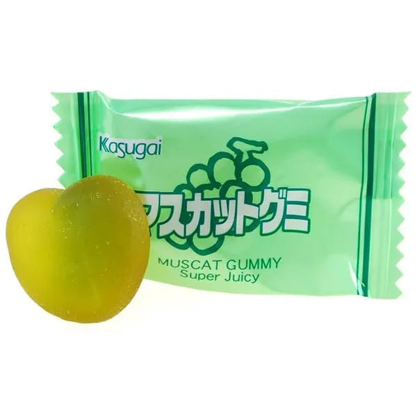 Kasugai Muscat White Grape Gummy Candy: 20-Piece Bag