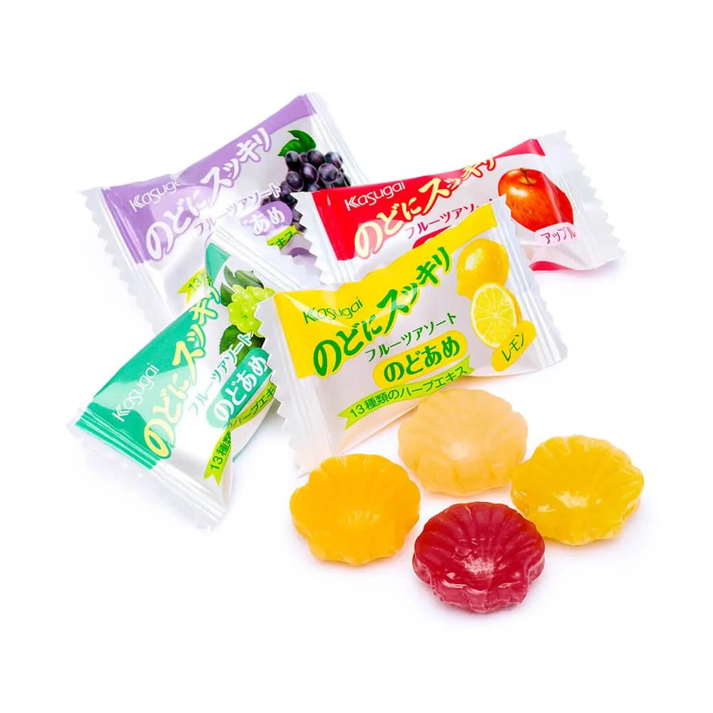 Kasugai Nodo Ni Sukkiri Fruit Hard Candy: 3.98-Ounce Bag