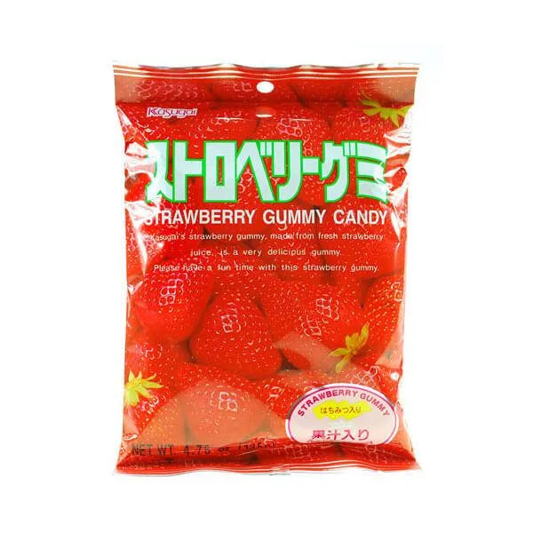 Kasugai Strawberry Gummy Candy: 24-Piece Bag