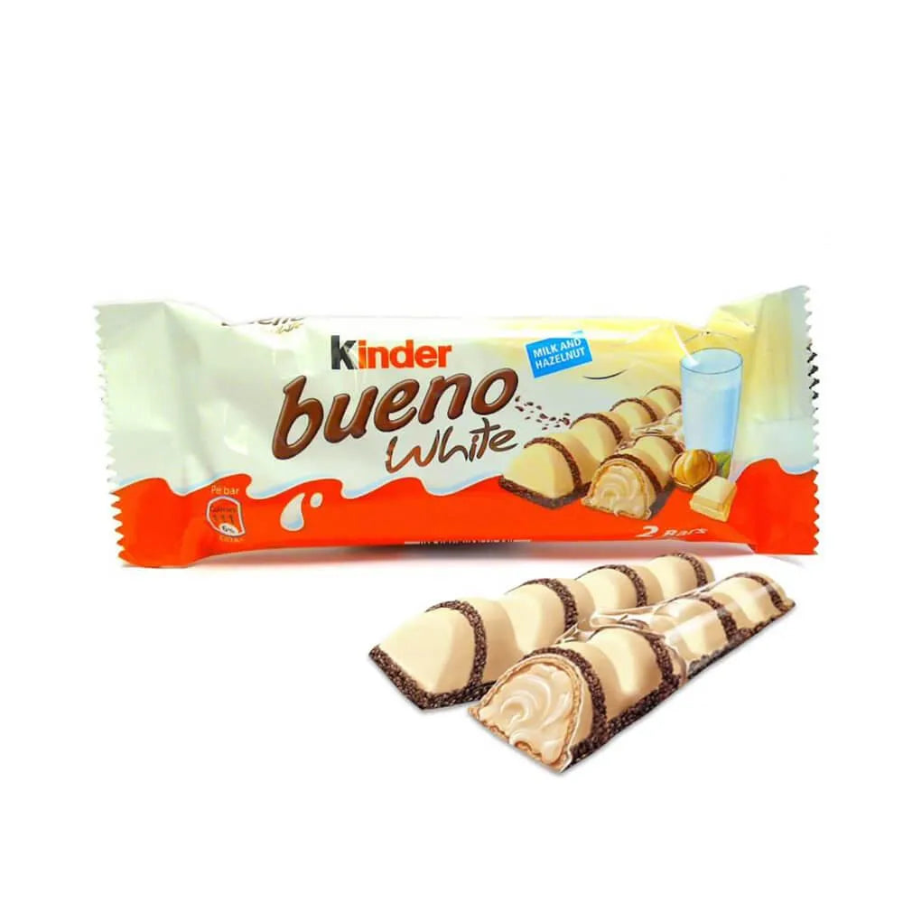 Kinder Bueno White Chocolate Candy Bars: 30-Piece Box