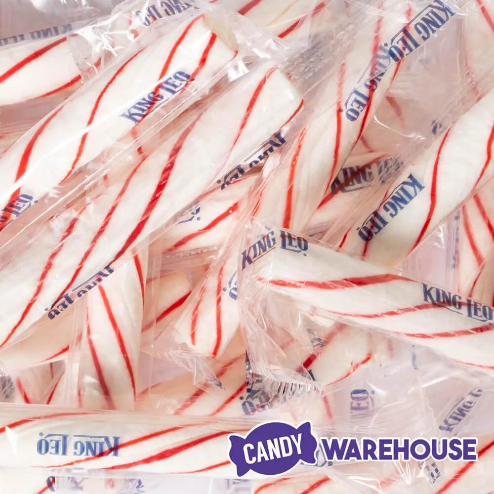 King Leo Soft Peppermint Candy Sticks: 40-Piece Tin