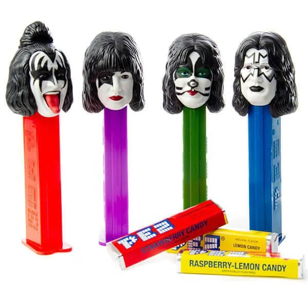 KISS PEZ Candy Dispensers: 4-Piece Collector's Tin