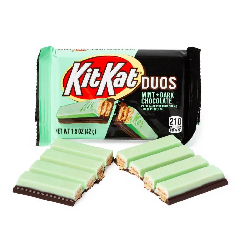 Kit Kat Duos Mint and Dark Chocolate Bars: 24-Piece Box