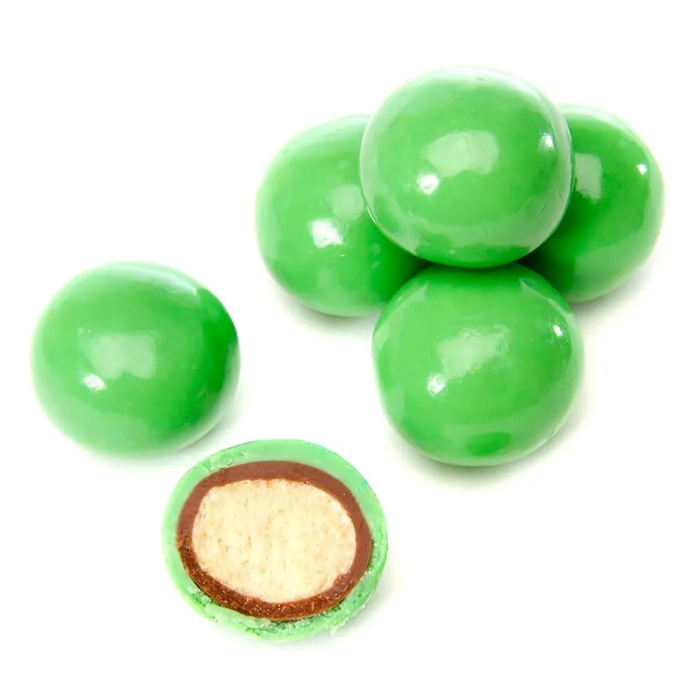 Koppers Milk Chocolate Covered Malt Balls - Light Green: 5LB Bag