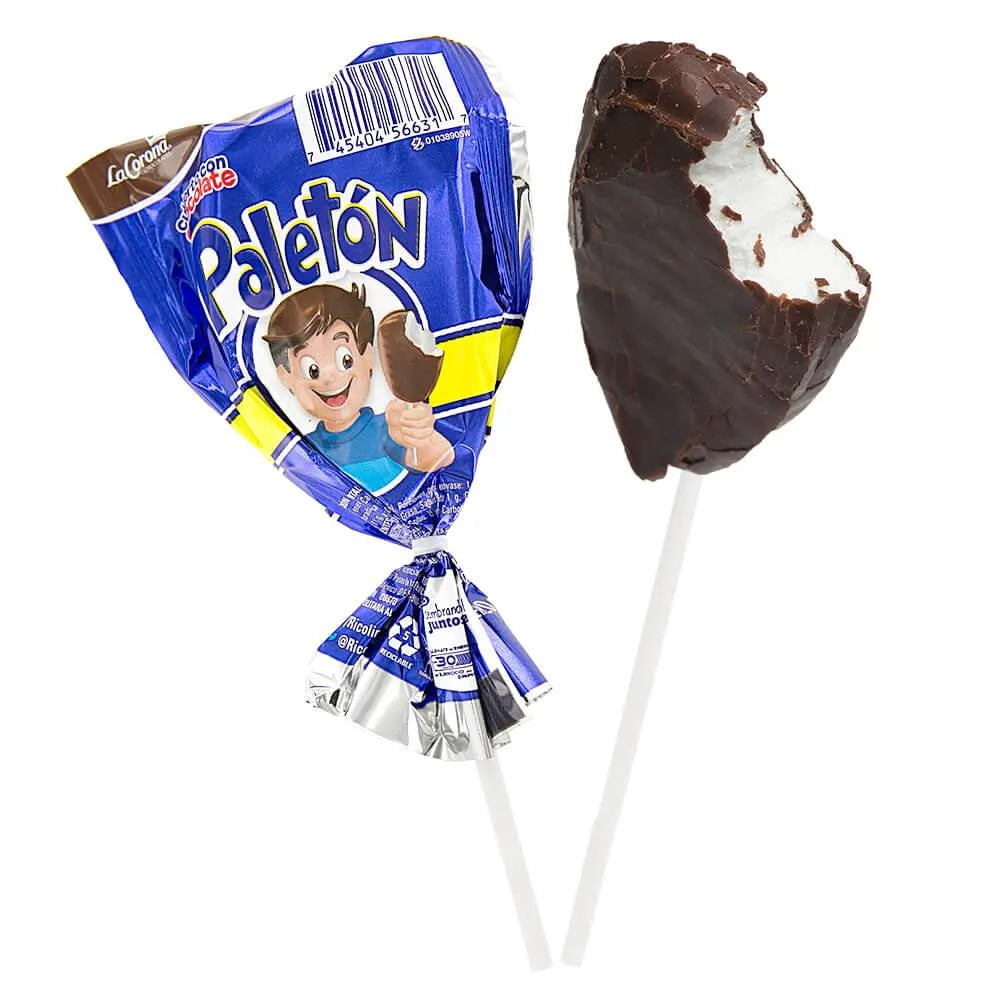 La Corona Paleton Chocolate Covered Marshmallow Lollipops: 18-Piece Box