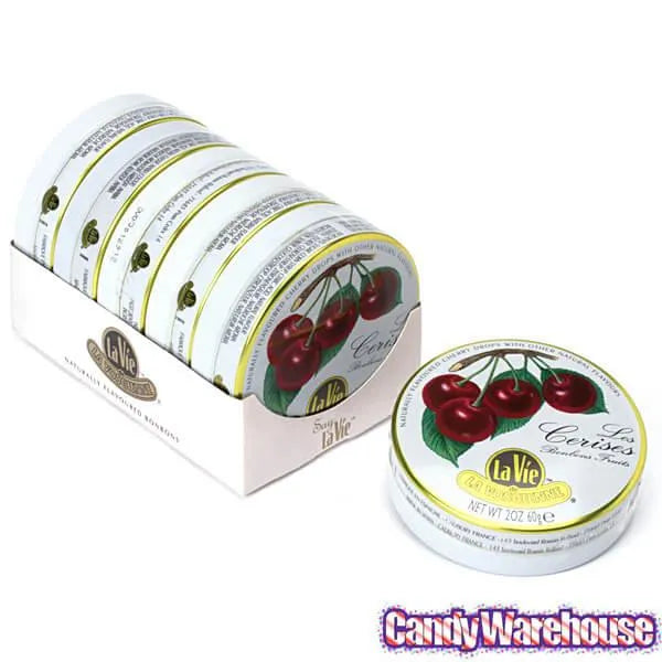 La Vie Candy Drops Tins - Cherry: 5-Piece Pack