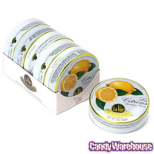 La Vie Candy Drops Tins - Lemon: 5-Piece Pack