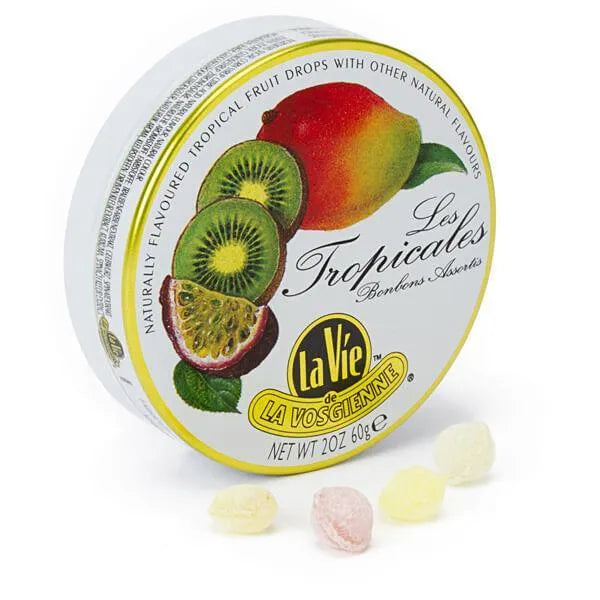 La Vie Candy Drops Tins - Tropical Fruits: 5-Piece Pack