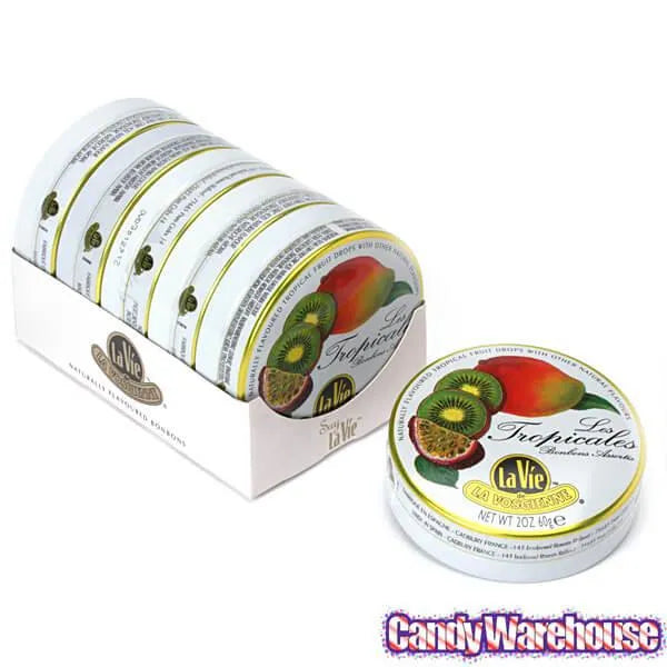 La Vie Candy Drops Tins - Tropical Fruits: 5-Piece Pack